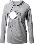 GINKANA Women's Nursing Hoodie Sweatshirt Long Sleeves Breastfeeding Maternity by GINKANA