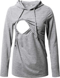 GINKANA Women's Nursing Hoodie Sweatshirt Long Sleeves Breastfeeding Maternity by GINKANA