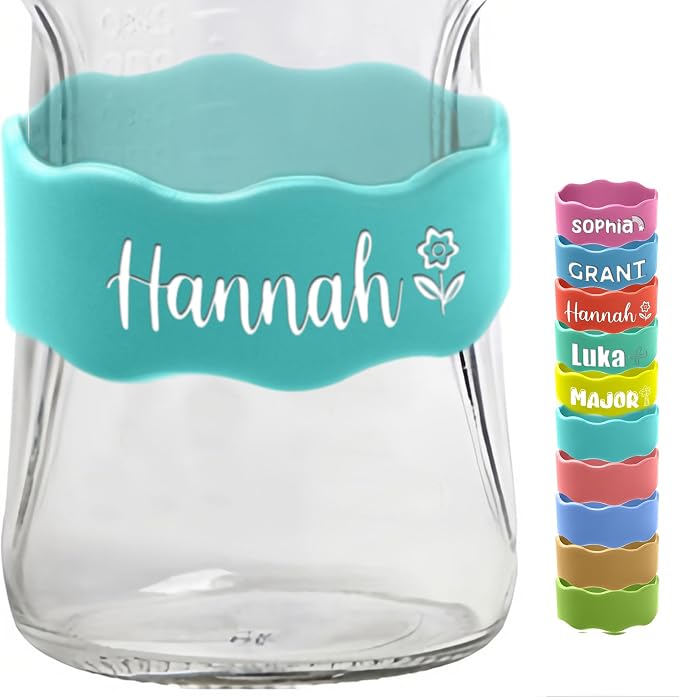 Custom Baby Bottle Labels for Daycare Personalized Water Bottle Name Bands by Blireana