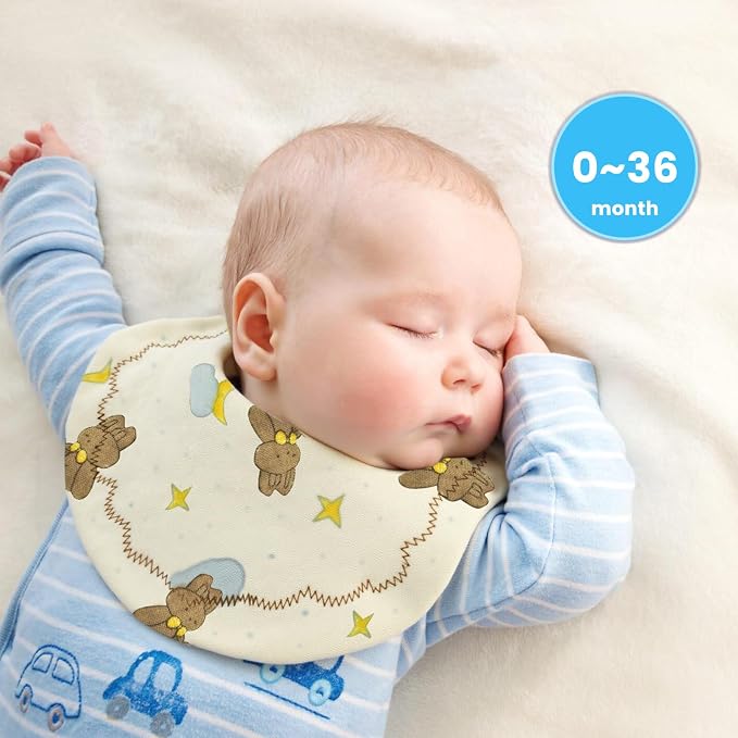 EllieHouse Baby Bibs for Girls Boys 10Pack Muslin Drool Teeth Drooling Teething - Image 5
