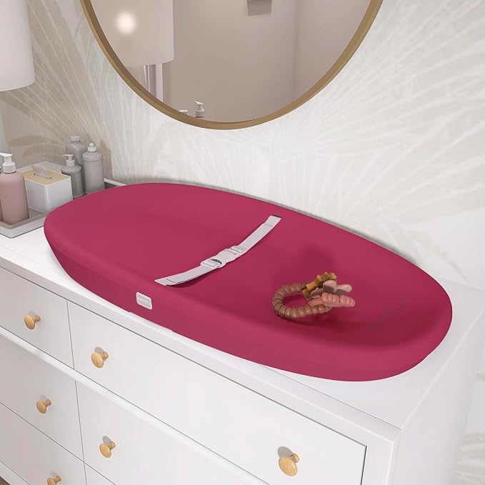 Evolur Eva Baby Changing Pad in Fuschia Pink, Lightweight and Portable Changing - Image 6