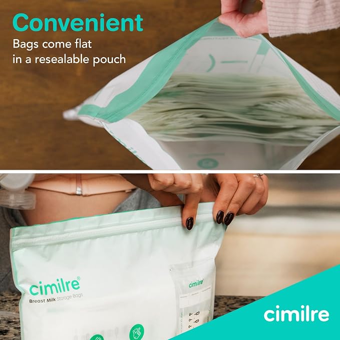 Breast Milk Storage Bags by Cimilre, Leak-Proof Breastmilk Storage Bags - Image 7