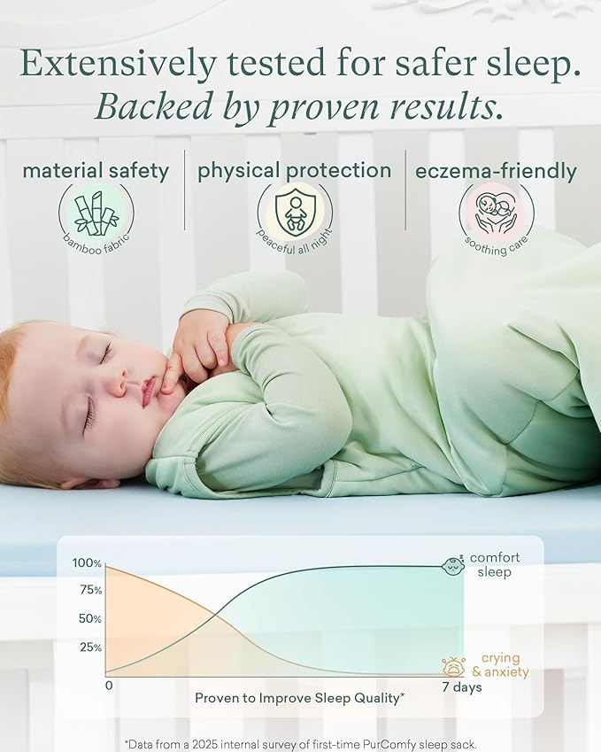 PurComfy Supersoft Sleep Sack 1.0 TOG, Premium Bamboo Viscose Baby Sleeping Bag - Image 5