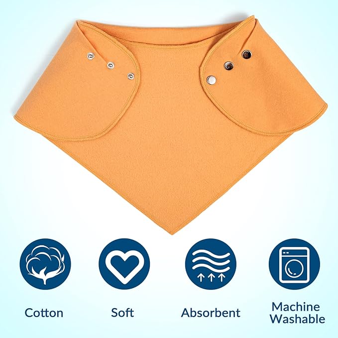 Adult Drool Bib for Special Needs, 3 Pk Soft Absorbent Large Bandana Bibs Set - Image 2