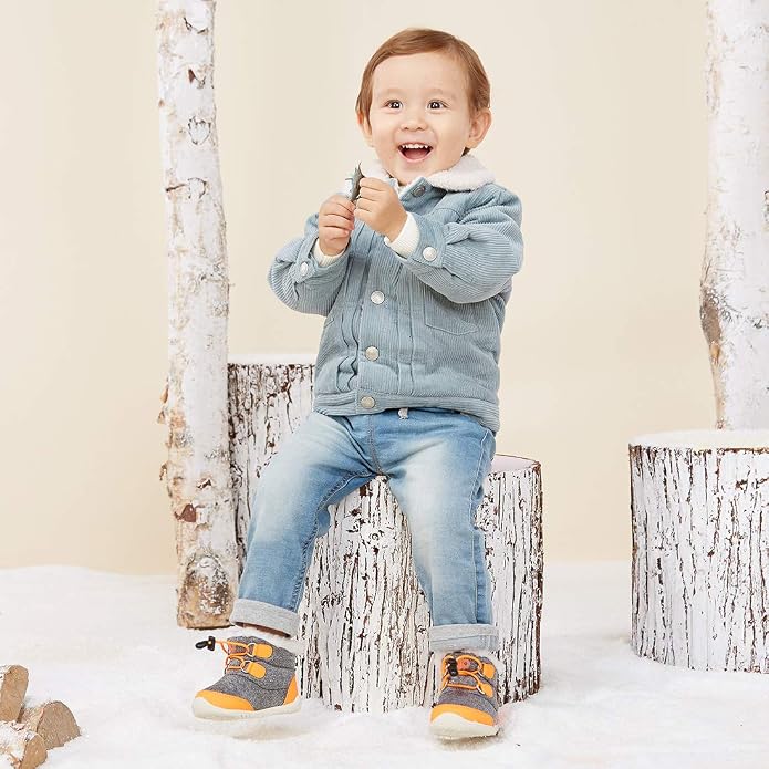 BMCiTYBM Toddler Baby Snow Boots Winter Shoes Boys Girls Cold Weather Baby Faux - Image 2