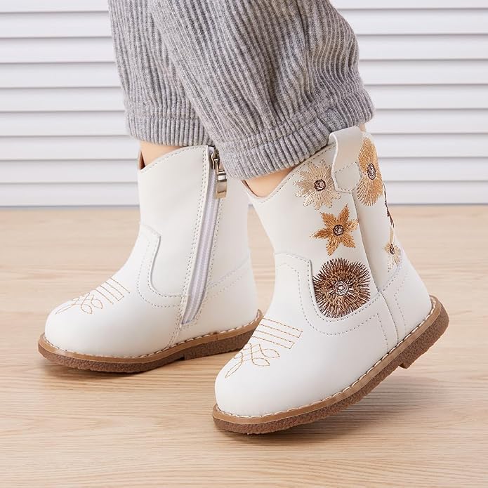 BMCiTYBM Baby Cowboy Cowgirl Boots Infant Western Shoes Boys Girls Round Toe - Image 2