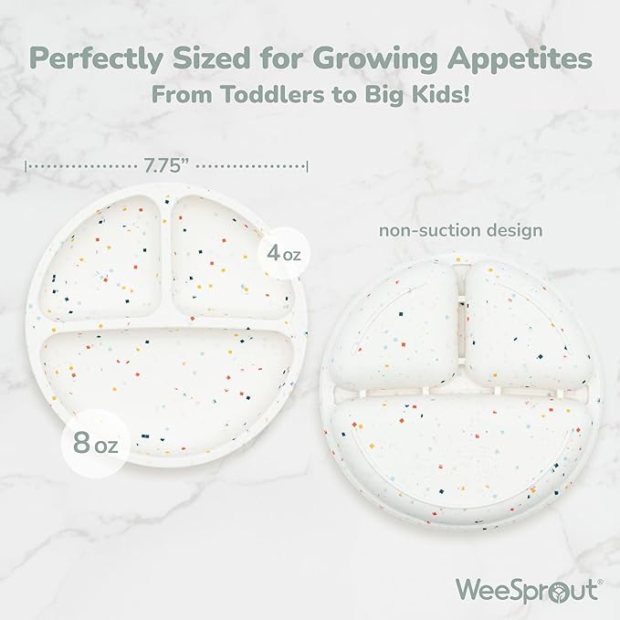WeeSprout Silicone Divided Plates, 100% Food Grade Silicone Divided Plates - Image 2