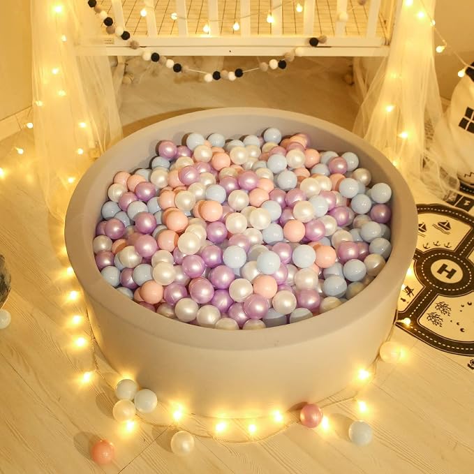 GOGOSO Ball Pits Balls for Toddlers Pack of 50 100 200 Plastics Shape Ball - Image 9