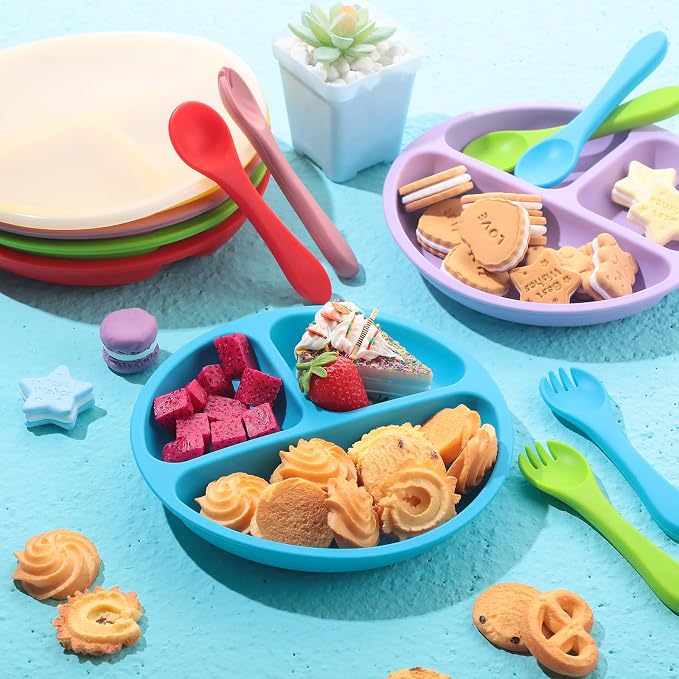 Meanplan 6 Pack Suction Plates for Toddlers - Image 5