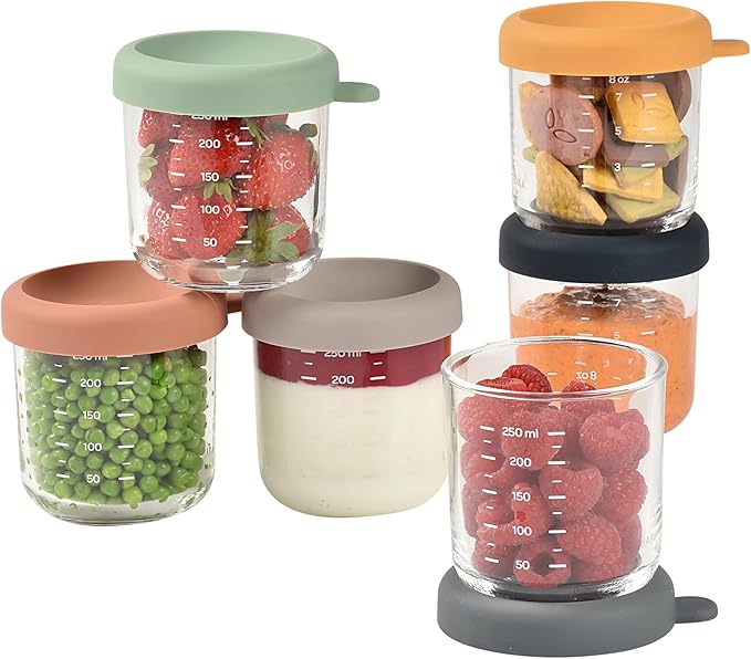 BEABA 6 Pack Glass Baby Food Jars - Image 7