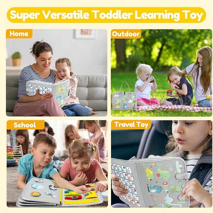 Qizfun Busy Board Montessori Toy - Image 4