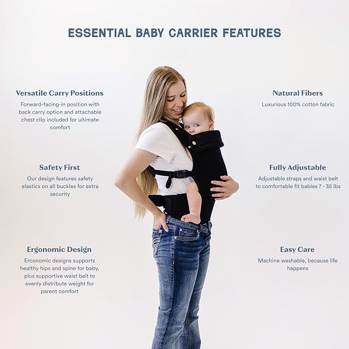 Ava & Oliver Essential Baby Carrier – Ergonomic, Hip-Healthy Soft Structured - Image 2