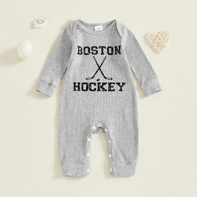 Fernvia Newborn Baby Boy Clothes Letters Print Bodysuit 3 6 9 12 18 Months Long - Image 3