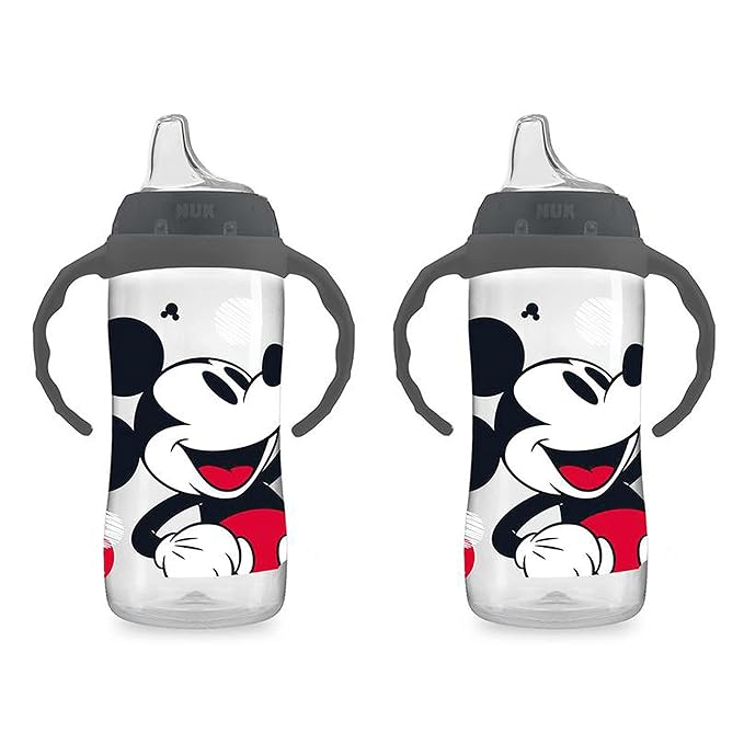 NUK Mickey Mouse Large Learner Cup 10oz 2pk – BPA Free, Spill Proof Sippy Cup by NUK