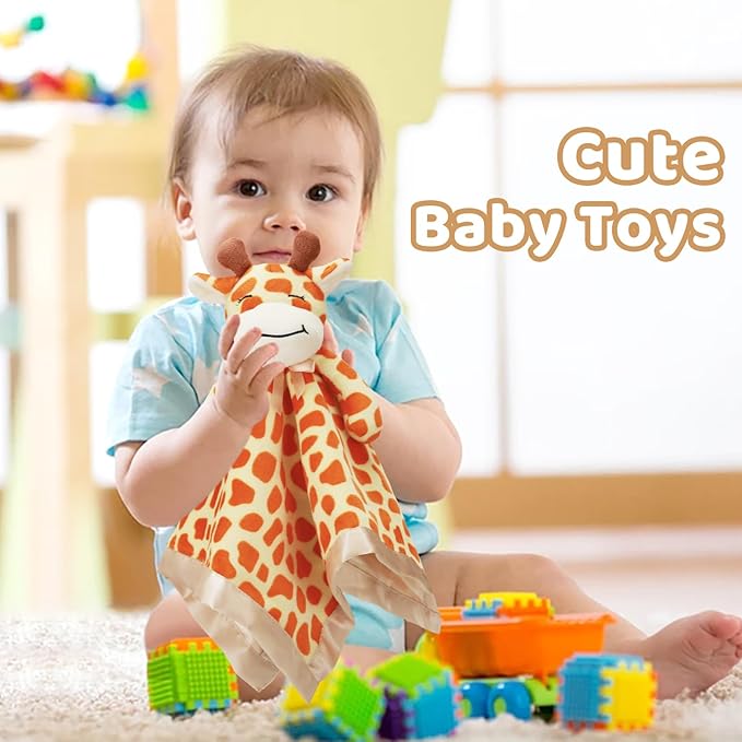 Pro Goleem Giraffe Loveys for Babies Soft Security Blanket Snuggle Toy Stuffed - Image 4