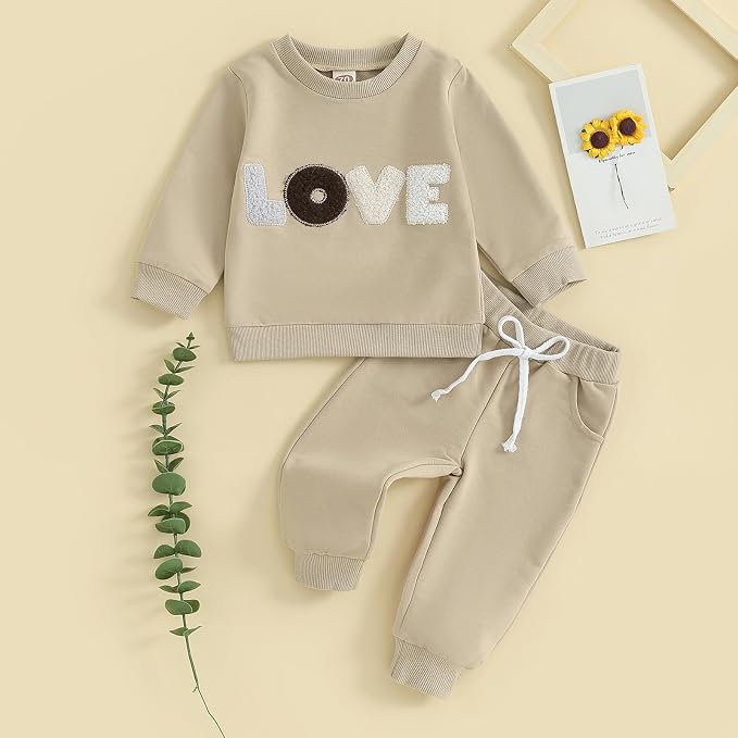 Fernvia Toddler Baby Girl Clothes 3 6 9 12 18 24 Months Fall Outfits Solid Long - Image 2