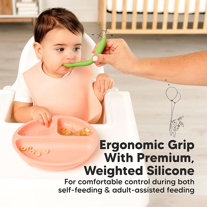 KeaBabies Silicone Baby Spoons, Self Feeding 6-12 months - Image 5