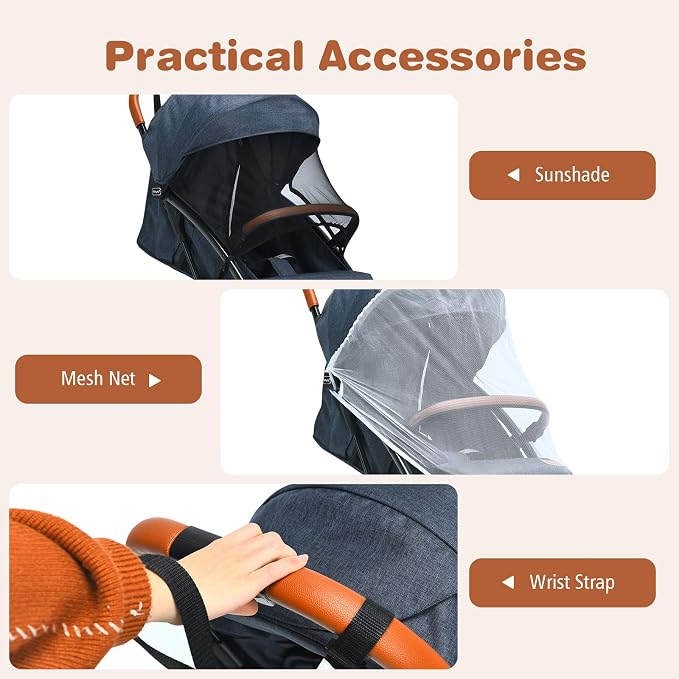 BABY JOY Lightweight Baby Stroller, Compact Toddler Travel Stroller - Image 3