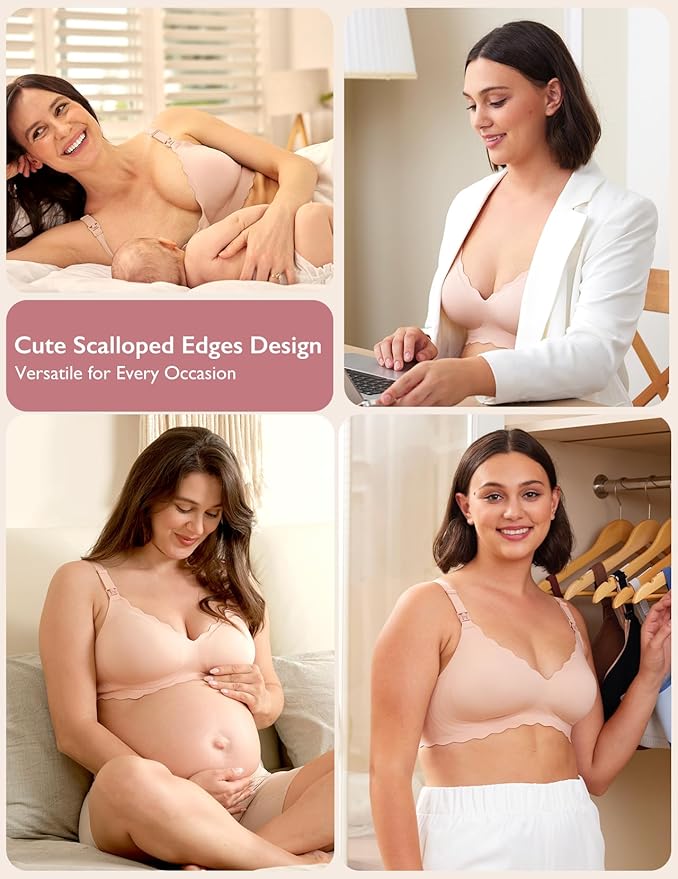 Momcozy Nursing Bras for Breastfeeding, Seamless Pregnancy Maternity Bra - Image 6