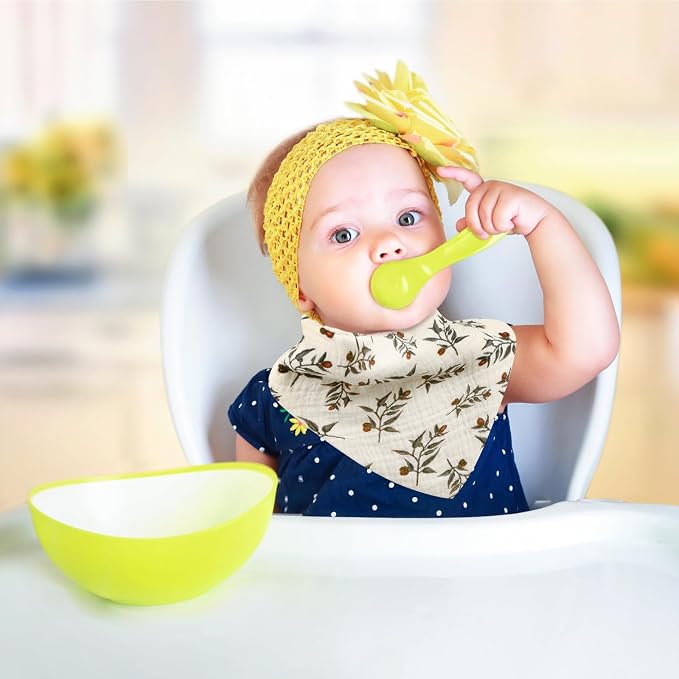 Accmor Muslin Baby Drool Bibs 6 Pack Baby Bandana Drool Bibs Soft Cotton Baby - Image 5