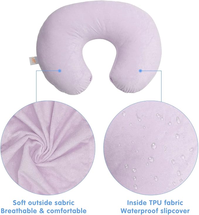 LAT Waterproof Nursing Pillow for Breastfeeding, Waterproof Removable Cover - Image 3