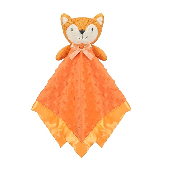Pro Goleem Fox Security Blanket Orange Soft Baby Lovey Unisex Lovie Baby Gifts by ProGoleem