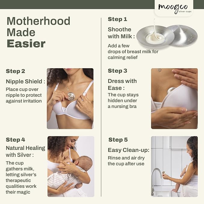 MOOGCO The Original Silver Nursing Cups - Image 6