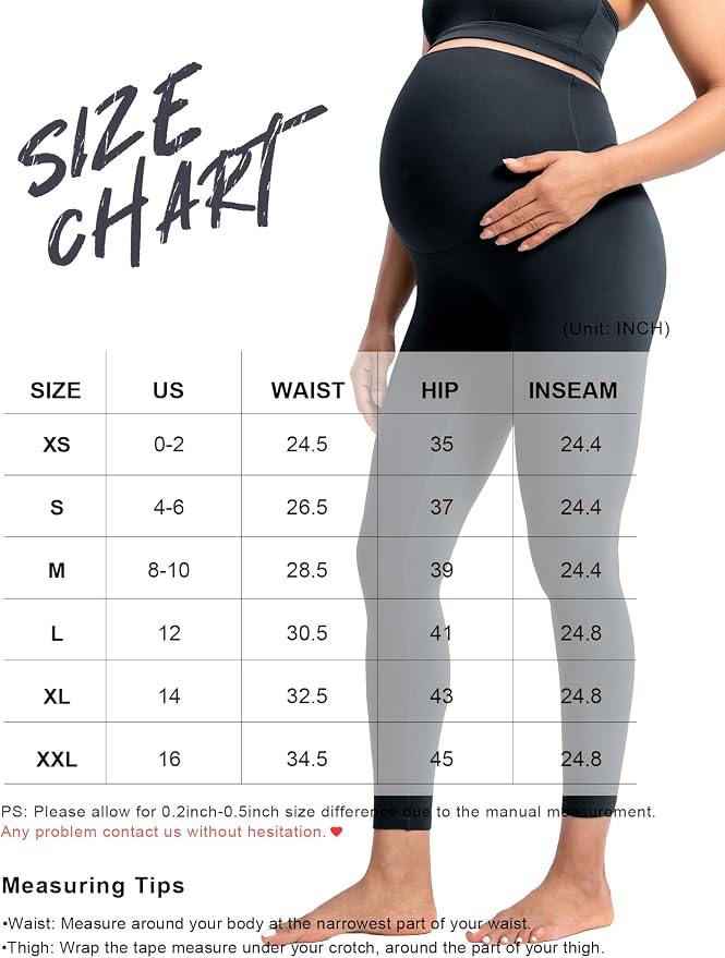 POSHDIVAH Women's Creamluxe Maternity Leggings 25"/28" Over The Belly Pregnancy - Image 2