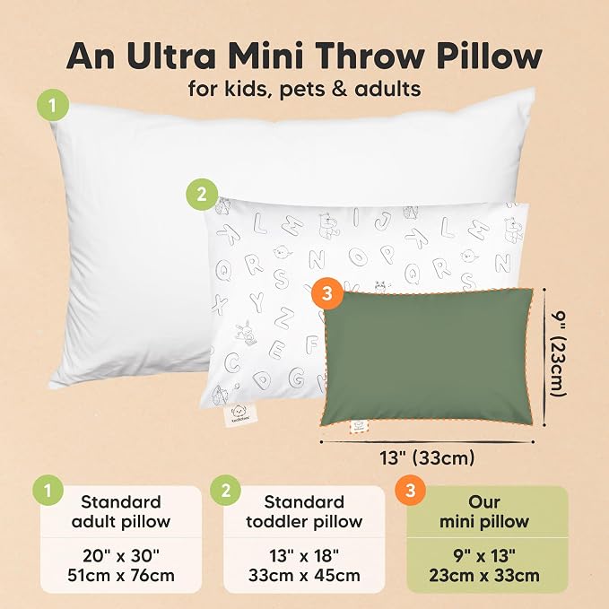 Mini Toddler Pillow with Pillowcase - Image 2