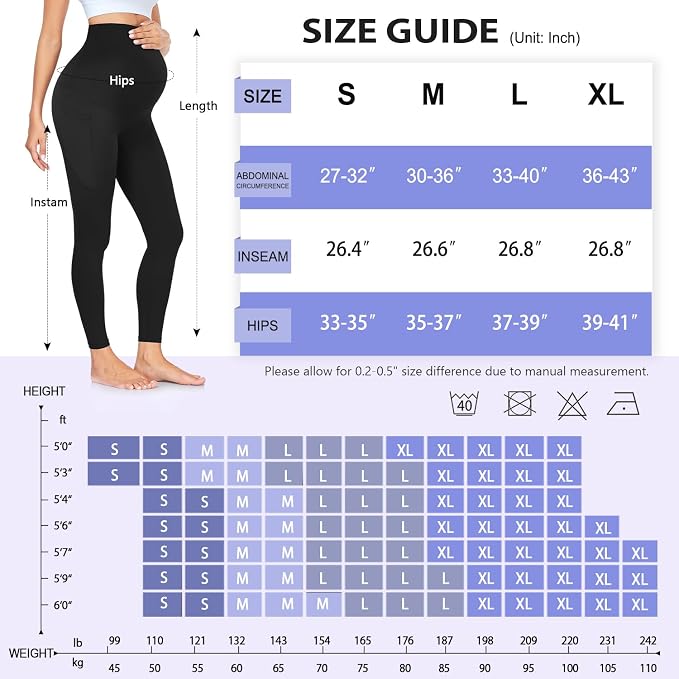GROTEEN 3 Pack Women's Maternity Leggings - Image 6