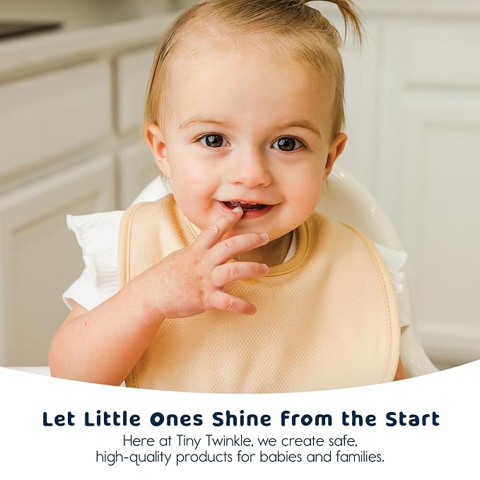 Tiny Twinkle 8 Pack Baby Bibs for Drooling and Teething – Waterproof & - Image 5