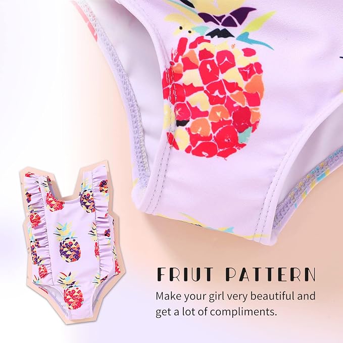 Newborn Baby Girl Ruffle Swimsuit Infant Toddler One Piece Floral Bikini Beach - Image 3