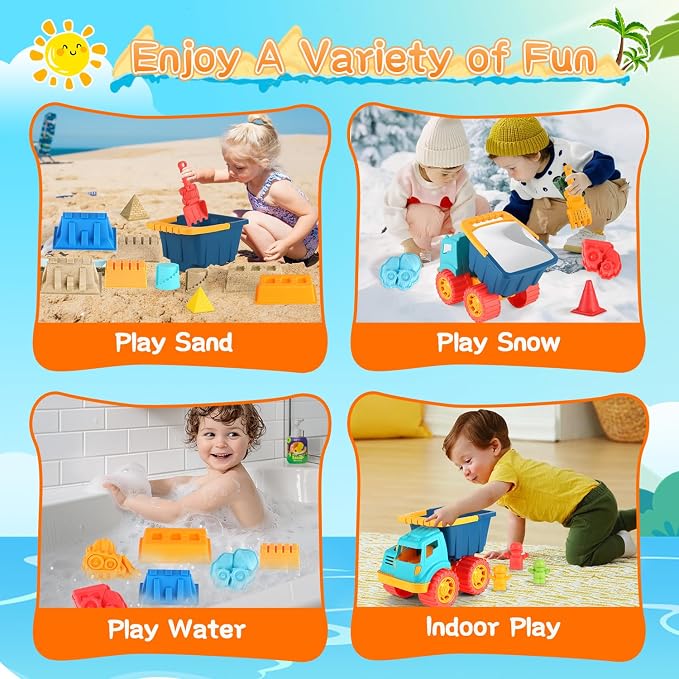 Beach Sand Toys, Large Dump Truck - Image 6