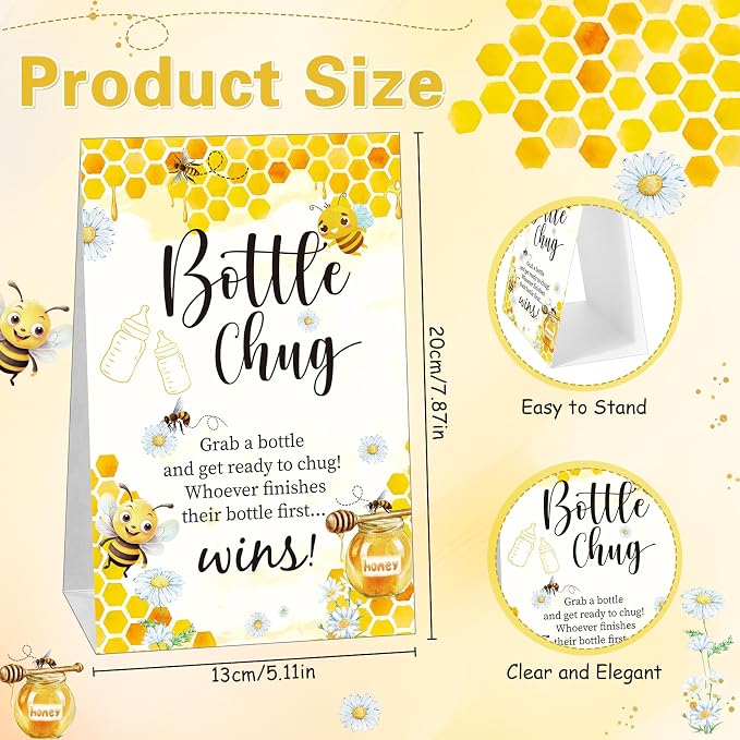TrelaCo Bottle Chug Baby Shower Game 20 Pcs Baby Bottles Shower Favor - Image 2