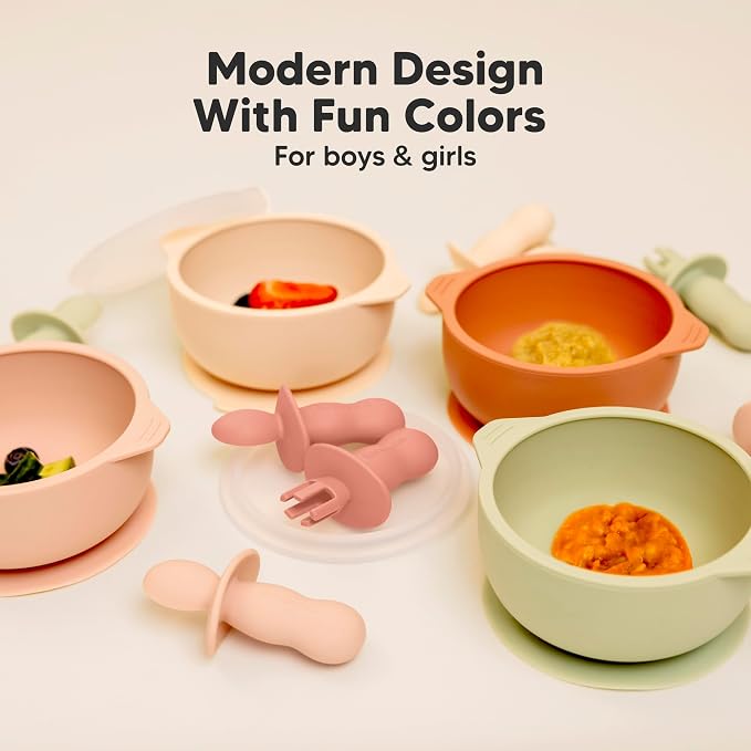 KeaBabies 4-Pack Silicone Baby Spoons and Forks Set - Image 9