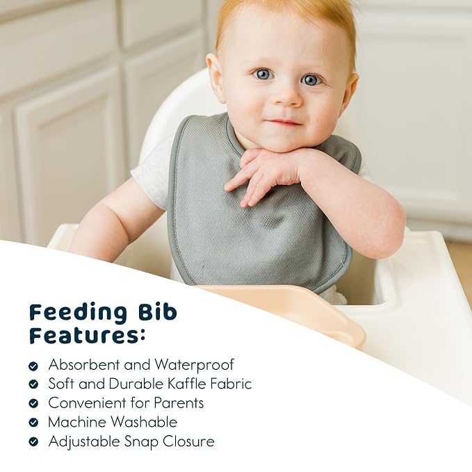 Tiny Twinkle 8 Pack Baby Bibs for Drooling and Teething – Waterproof & - Image 5