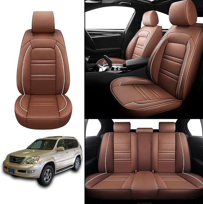 Seat Covers for Lexus Car gx470 2003-2009, 5 Seats Leather Seat Covers - Image 2