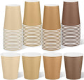 URATOT 60 Pieces 9 Ounce Brown Paper Cups Gradient Color Disposable Coffee Cups by URATOT