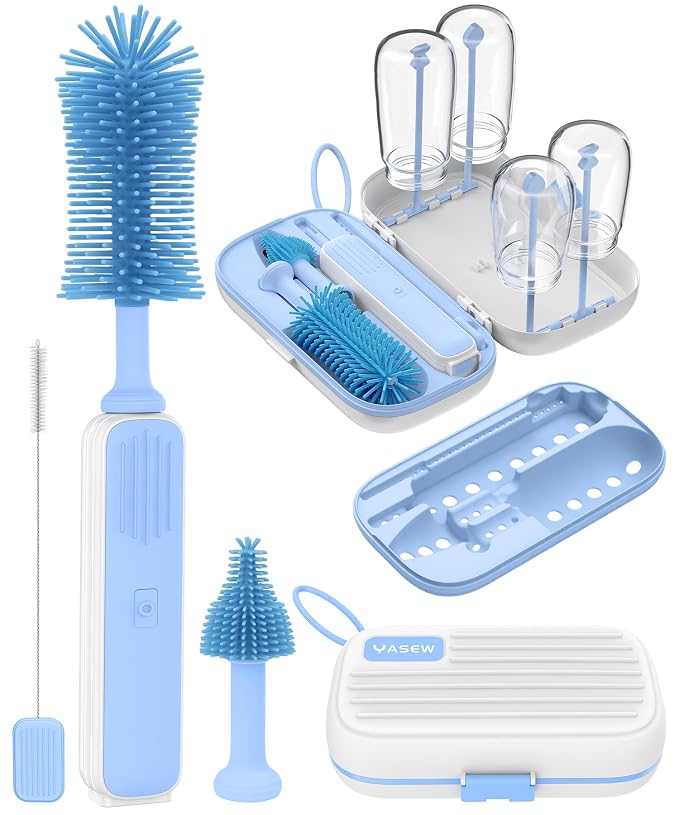 Electric Baby Bottle Brush Cleaner, Baby Travel Bottle Cleaner Kit- 2000mAh by yasew