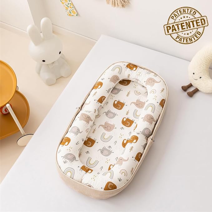 Baby Lounger, Foldable Infant Nest Pillow - Image 2