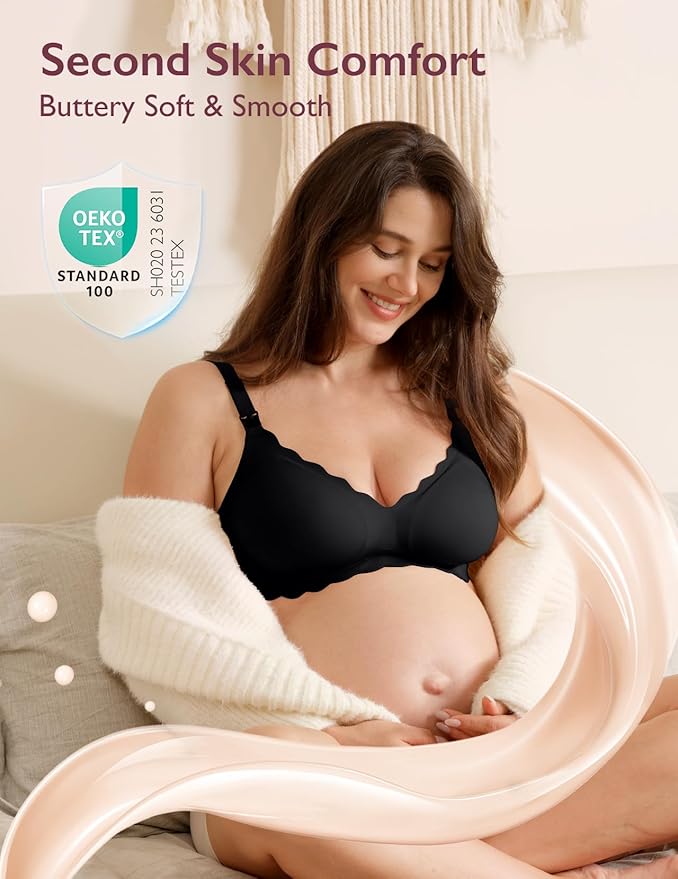 Momcozy Nursing Bras for Breastfeeding, Seamless Pregnancy Maternity Bra - Image 2