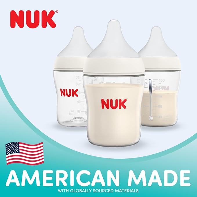 NUK Perfect Match Slow Flow 2-in-1 Natural and Anti-Colic Bottle, 4 Pack - Image 2