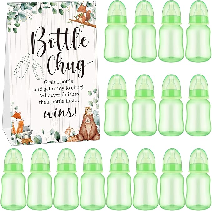 TrelaCo Bottle Chug Baby Shower Game 20 Pcs Baby Bottles Shower Favor by TrelaCo
