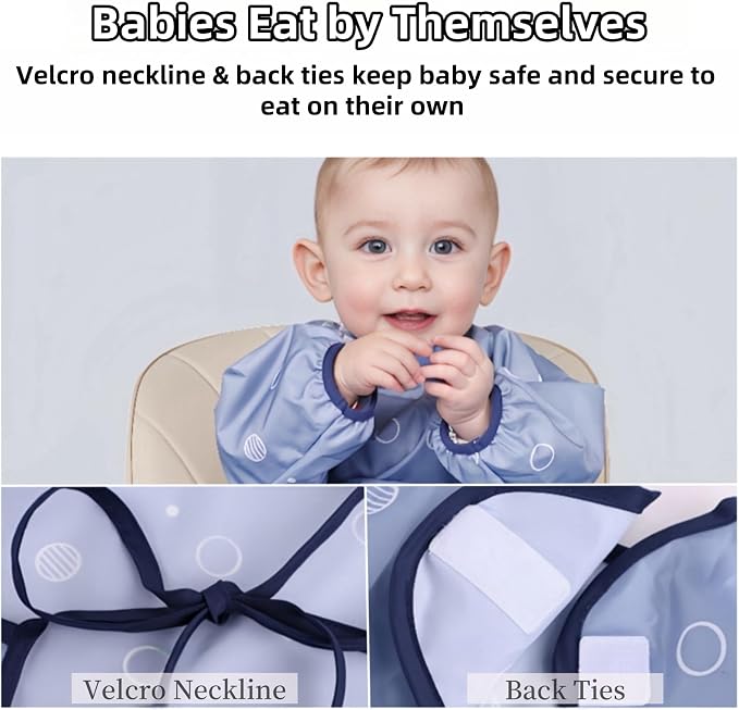 MOTEERLLU Coverall Baby Feeding Bib - Image 2