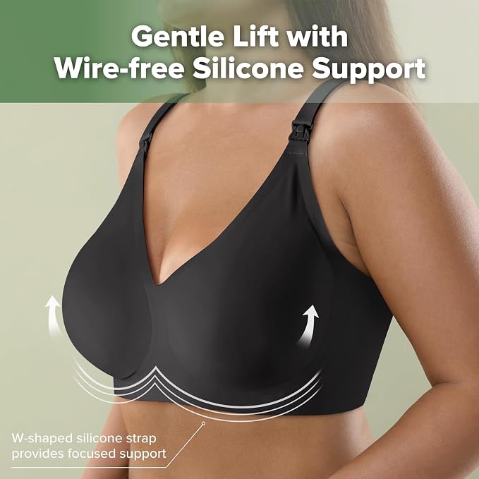 haakaa Nursing Bras for Breastfeeding, Ultra Comfort Jelly Strip“ Supportive - Image 2