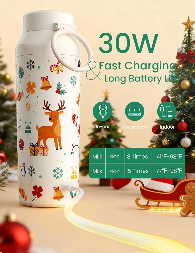 Paruu Portable Bottle Warmer for Travel, Easy-Clean Wide Mouth, Portable Milk - Image 5