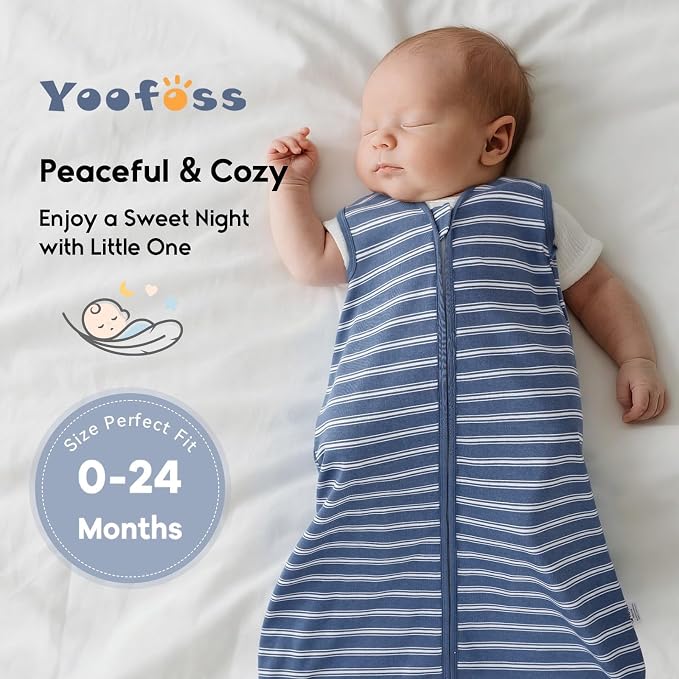 Yoofoss Baby Sleep Sack 6-12 Months 0.5 Tog Wearable Blanket - Image 6