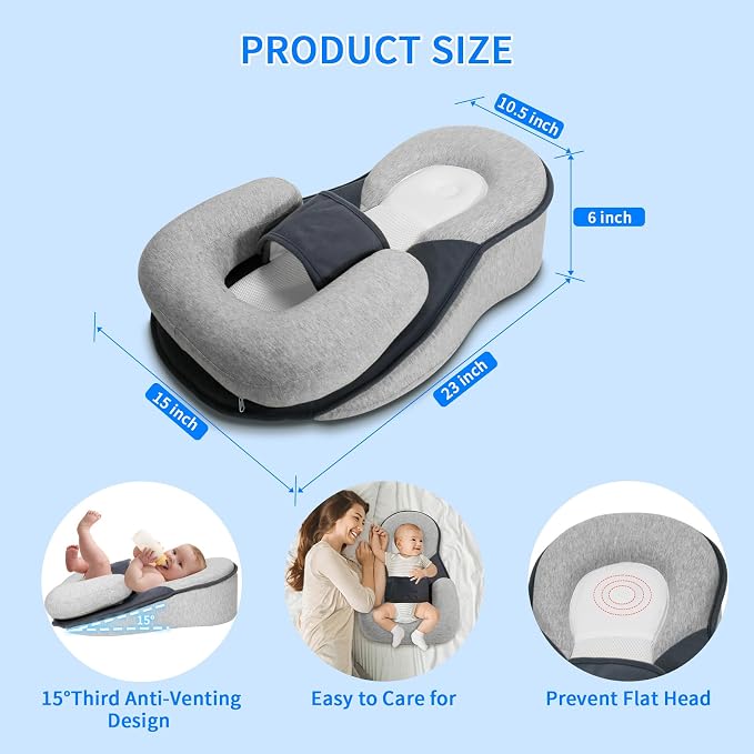 2025 Upgraded Removable Rest Nest Baby Bed Acid Reflux - Image 7
