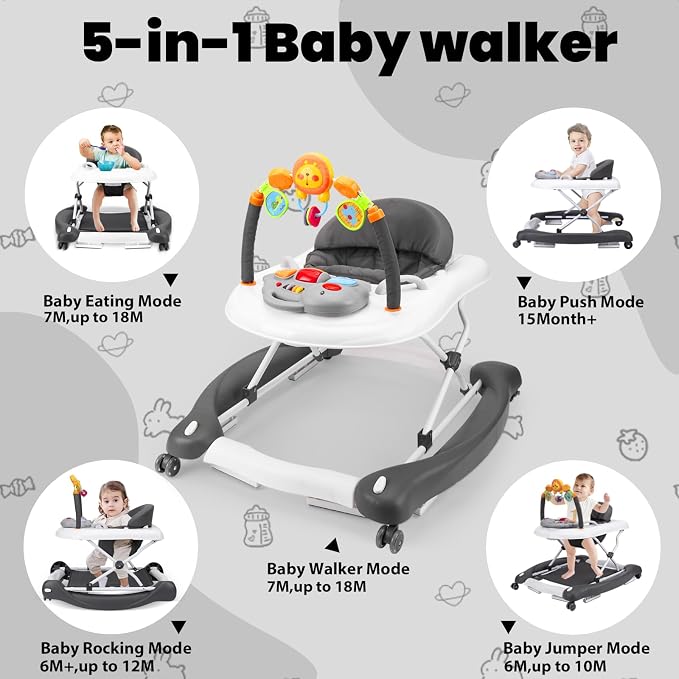 Baby Walker, 5-in-1 Baby Walkers - Image 2