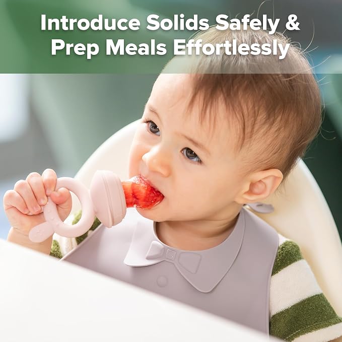 Haakaa Baby Fruit Food Feeder & Mini Freezer Nibble Tray Combo, Breastmilk - Image 2